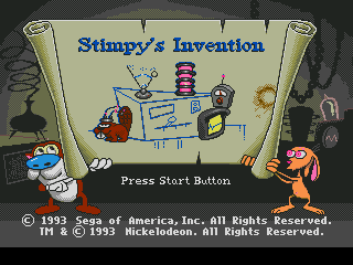 Ren & Stimpy Show Presents Stimpy's Invention, The (Europe) Title Screen